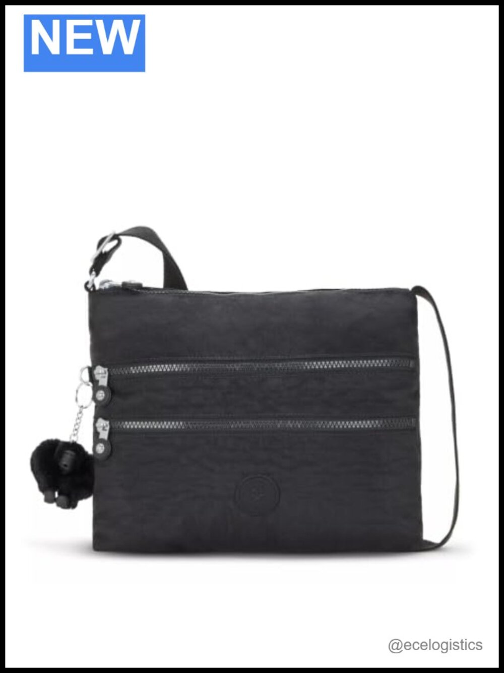 Kipling Alvar Printed Crossbody Bag with Adjustable Strap, Nylon, 2